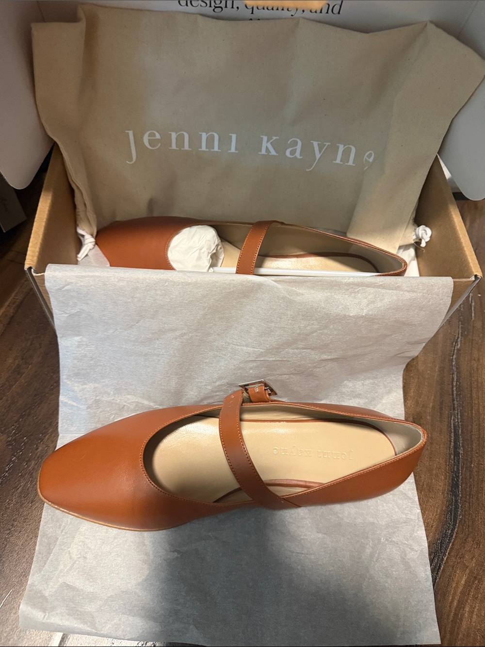 Jenni Kayne Brown Leather Lana Flats